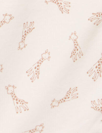 Lot 2 combishorts manches courtes coton ecru b&eacute;b&eacute;