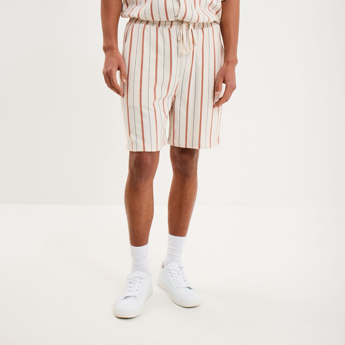 Bermuda chino droit coton blanc homme