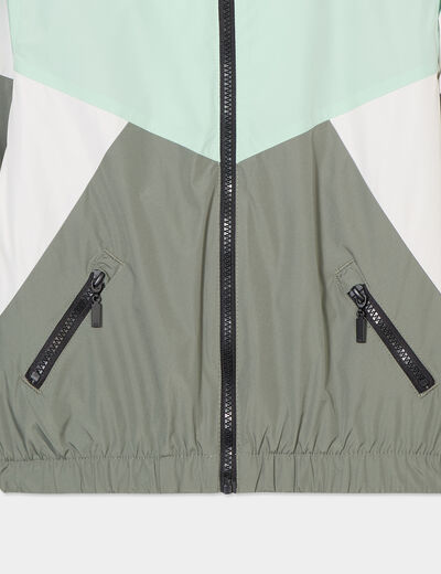 Veste à capuche zippée vert kaki garçon