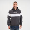 Sweat hoodie molleton manches longues gris fonc&eacute; homme
