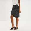 Jupe courte taille &eacute;lastiqu&eacute;e stretch noir femme