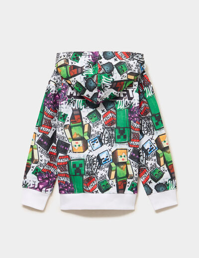 Sweat zipp&eacute; &agrave; capuche Minecraft multicolore gar&ccedil;on