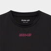 T-shirt ajust&eacute; manches courtes noir fille