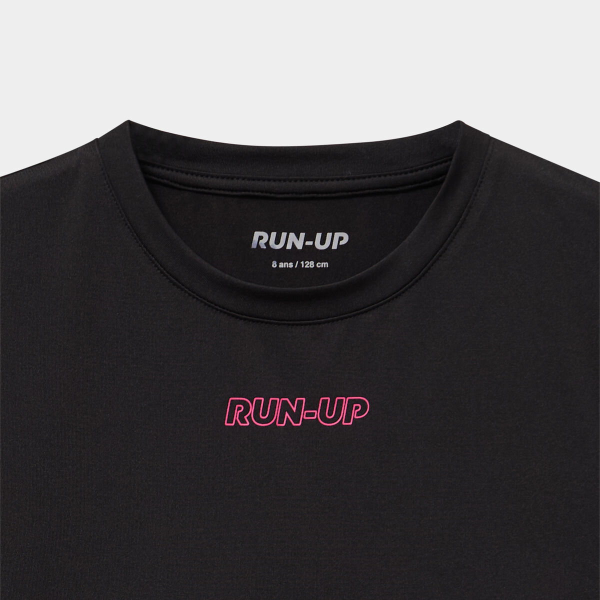 T-shirt ajust&eacute; manches courtes noir fille