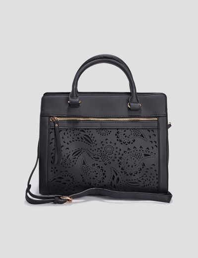 Sac rectangulaire bandoulière ajustable noir femme
