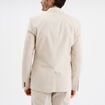 Veste blazer droite courte lin mélangé gris clair homme