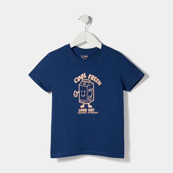 T-shirt manches courtes bleu marine garçon