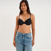 Soutien-gorge corbeille padd&eacute; microfibre noir femme