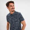 Polo droit manches courtes coton bleu foncé homme