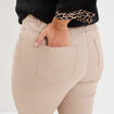 Pantalon straight taille haute Modavista sable femme grande taille