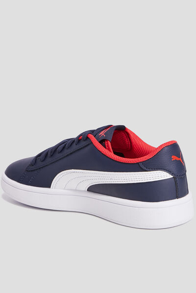 Tennis à lacets Puma Courtflex bleu marine garçon