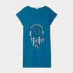 Chemise de nuit manches courtes bleu canard femme grande taille