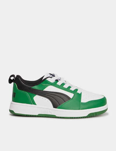 Tennis basses à lacets Puma Rebound vert garçon