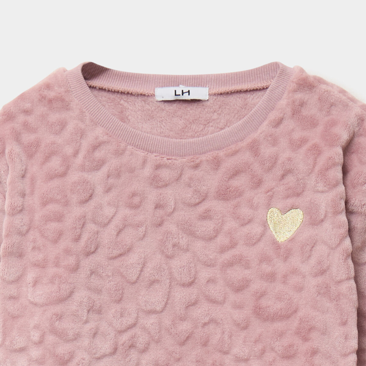 Ensemble pyjama t-shirt pantalon masque vieux rose fille