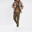 Pantalon cargo slim vert kaki homme