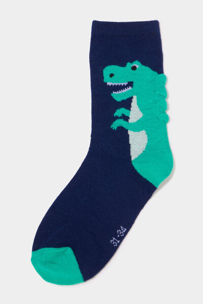 Lot 5 paires chaussettes m&eacute;lange coton bleu gar&ccedil;on