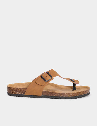 Mules avec boucles marron clair homme