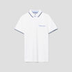 Polo piqu&eacute; manches courtes coton blanc homme