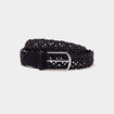 Ceinture tressée noir femme