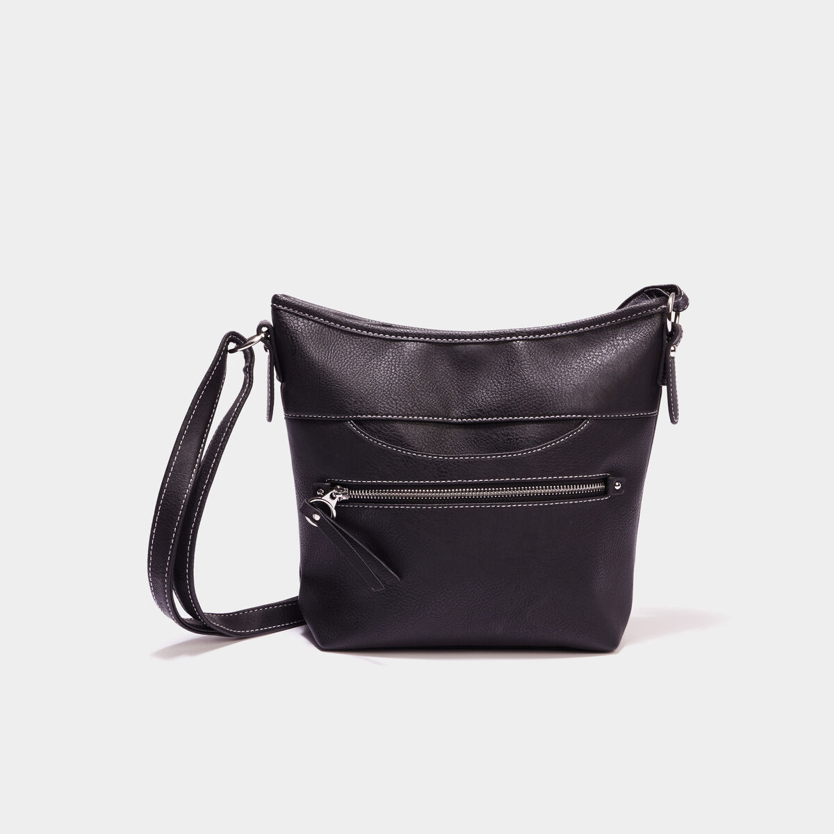 Sac cabas &agrave; bandouli&egrave;re noir femme
