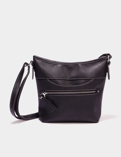 Sac cabas à bandoulière noir femme