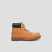 Bottines plates en cuir jaune homme