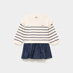 Robe effet 2-en-1 bas en jean denim double stone bébé fille