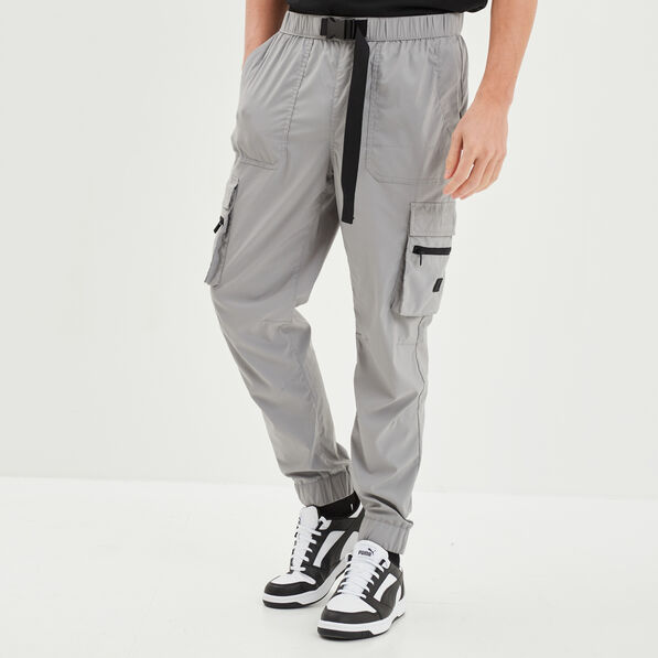 pantalon cargo avec boucle gris homme Pantalon cargo avec boucle gris homme