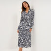 Robe chemise longue ceintur&eacute;e ecru femme