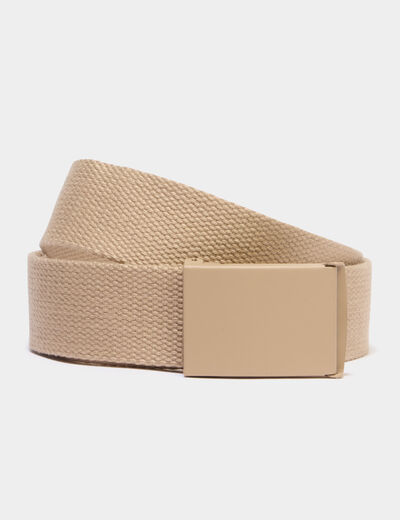 Ceinture ajustable effet toile sable homme
