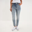 Jean stretch slim 7/8 &egrave;me denim double stone femme