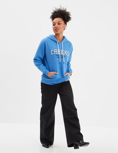 Sweat à capuche hoodie Creeks Original bleu femme