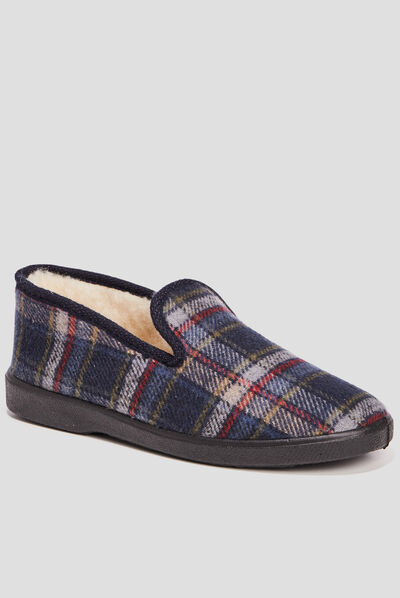 Chaussons bleu marine homme