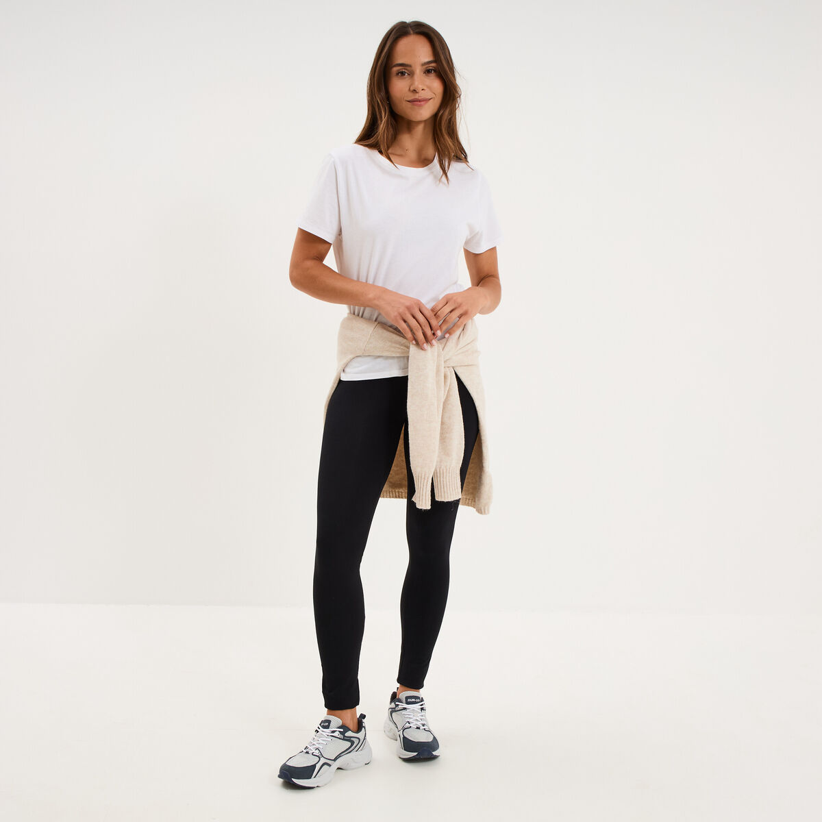 Legging taille &eacute;lastiqu&eacute;e noir femme