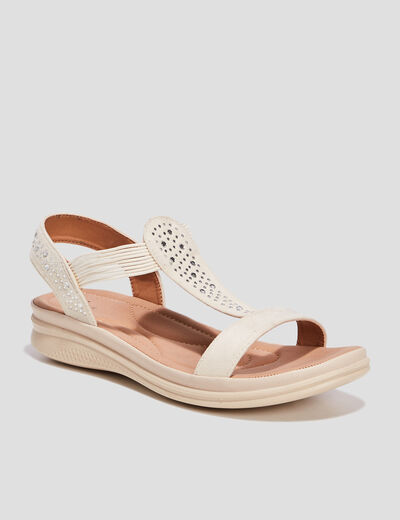 Sandales avec strass sable femme