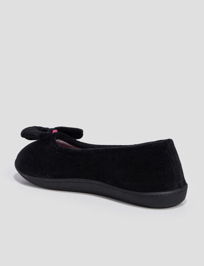 Chaussons ballerines Isotoner noir femme