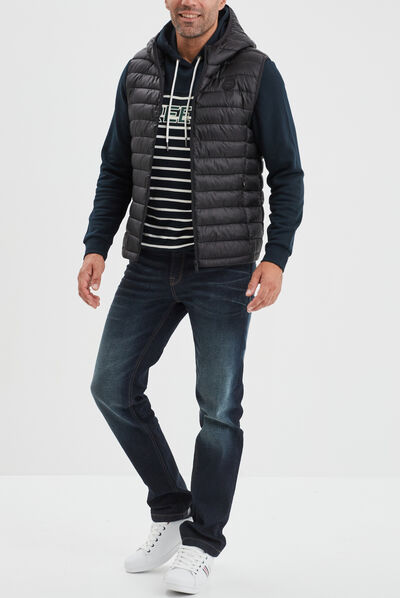 Doudoune sans manches à capuche Creeks noir homme