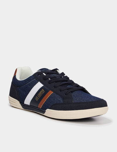 Tennis basses en toile Lee Cooper bleu marine homme