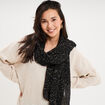 Foulard pliss&eacute; noir femme