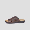Mules avec brides boucles marron homme