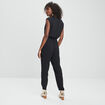 Combinaison pantalon ceinturé noir femme