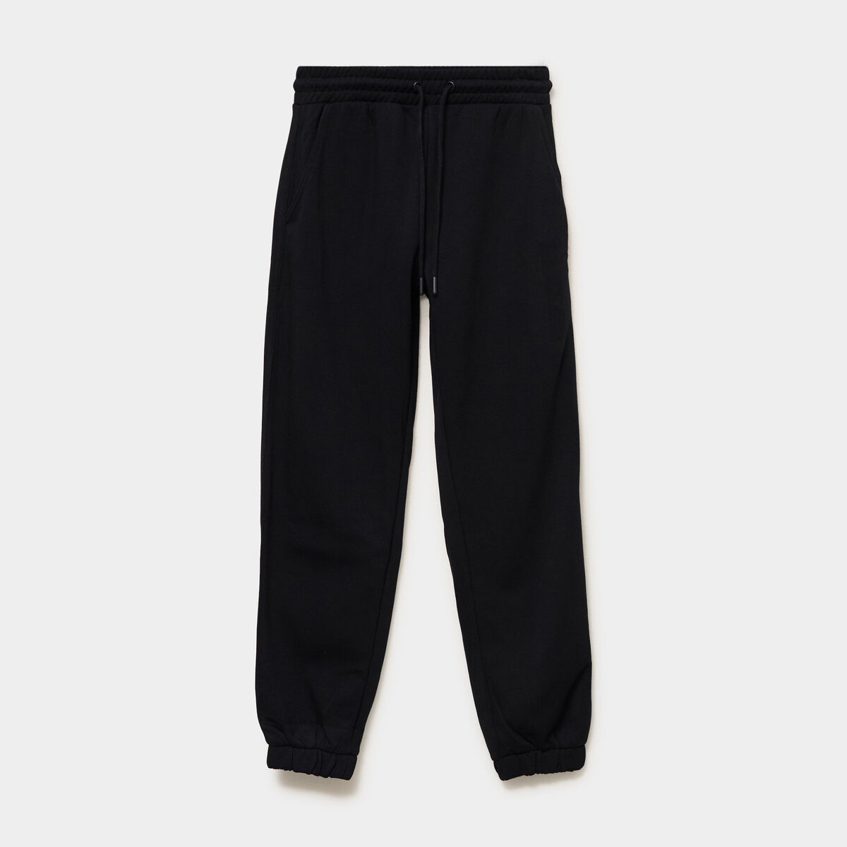 Pantalon de jogging molletonn&eacute; noir femme