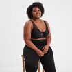 Soutien-gorge foulard à dentelle noir femme grande taille
