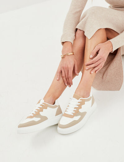 Tennis basses à lacets Creeks sable femme