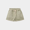 Short mom ceinture cordon coton vert kaki femme