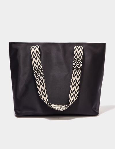 Sac shopper pour porté-épaule noir femme