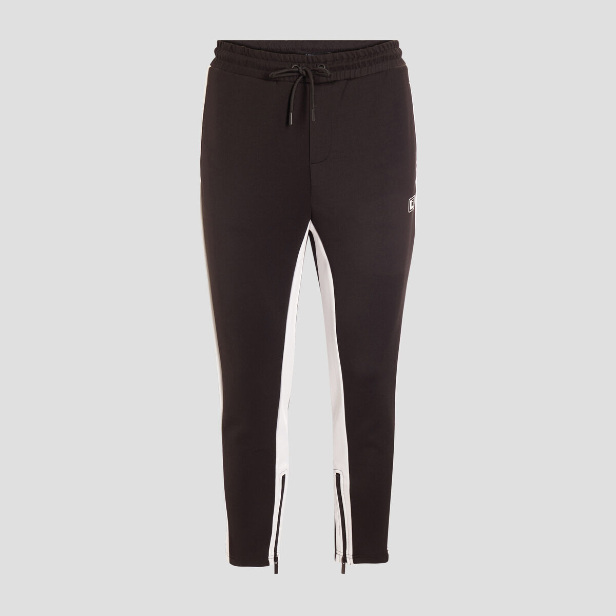 Jogging ajusté détails zippés noir homme