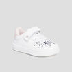 Tennis basses à scratchs blanc bébé fille