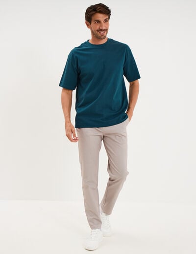 Pantalon chino slim beige clair homme