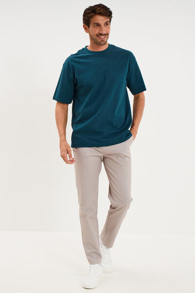 Pantalon chino slim beige clair homme